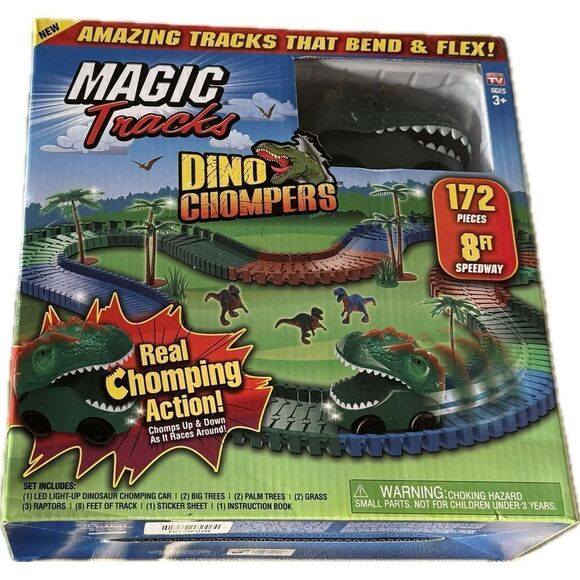 Magic Tracks Dino Chompers, 8 Feet of Track with Real Chomping Action
Dino - Picture 2 of 9
